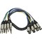 Monoprice 1 Meter (3ft) 8-Channel 1/4inch TRS Male to XLR Male Snake Cable 601296 - alternate 1