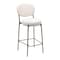 Homeroots Set of Two 29" White and Gold Velvet and Metal Low Back Bar Height Bar Chairs, 2PK 719631 - alternate 6