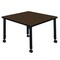 Regency Square Kee Height Adjustable Mobile Classroom Activity Table, 30 in W, 30 in L, Neo Walnut TB3030NWAPCBK - alternate 3