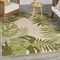 Homeroots 5' X 8' Ivory And Green Palm Leaf Indoor Outdoor Area Rug 548058 - alternate 6