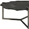 Homeroots 40" Black and Gold Stone and Iron Free Form Distressed Coffee Table 376308 - alternate 5
