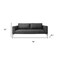 Homeroots Modern 78in Dark Grey Loveseat With Removable Cushions 480887 - alternate 6
