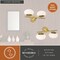 Vaxcel Sloane 2 Light LED Gold Satin Brass Mid-Century Modern Bathroom Vanity Wall Fixture W0433 - alternate 6