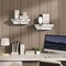 Homeroots 16" Silver Glass Wall Mounted Floating Shelf 639947 - alternate 4