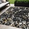 Homeroots 5' X 8' Black Ivory And Brown Striped Washable Indoor Outdoor Area Rug 600877 - alternate 1