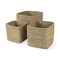 Homeroots Set of Three 16" Brown Square Wicker Basket, 3PK 392151 - alternate 1