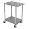 Luxor Utility Cart with Lipped Plastic Shelves, Polyethylene, 300 lb Load Capacity, 2 Shelves, 24 in L HE32-G - alternate 11