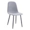 Homeroots Set of Four Gray and Black Fabric and Metal Dining Side Chairs, 4PK 719643 - alternate 1