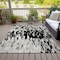 Homeroots 5' X 8' Black And Ivory Abstract Washable Indoor Outdoor Area Rug 612636 - alternate 9