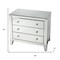 Homeroots 30" Clear Glass Three Drawer Chest 389735 - alternate 6