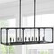 Jonathan Y Paysan 35" Linear 10-Light Adjustable Iron/Seeded Glass Rustic Farmhouse LED Pendant, Oil Rubbed Bron JYL7515A - alternate 8