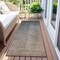 Homeroots 8' Taupe And Gray Ombre Washable Indoor Outdoor Runner Rug 563701 - alternate 7