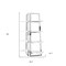 Homeroots 69" White Stainless Steel and Wood Four Tier Etagere Bookcase 544732 - alternate 9