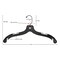 Nahanco 17in Black Plastic Middle Heavy Weight Shirt Hanger w/ Molded Grippers, 100PK 2505MG - alternate 4