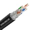 Syston Cable Technology Cat 8 Ethernet Cable S/FTP Bulk, 50ft, Black, 2000 MHz 22 AWG Solid Copper, CL2R CMR Riser-Rated BULK1588-50BK - alternate 1