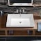 Whitehaus Collection 24 in Rectangular Semi-Recessed Basin with Center Drain Location B-AGS60 - alternate 5