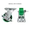 Hyw Products Heavy Duty Caster 4in Green Polyurethane on Cast Iron Wheel, Swivel with Brake 40-40S-A1-PC-TB(G) - alternate 3