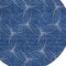 Homeroots 8' Navy Blue And Ivory Round Geometric Washable Indoor Outdoor Area Rug 614091 - alternate 6