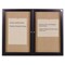Ghent Indoor/Outdoor Enclosed Vinyl Bulletin Board, Bronze Aluminum Frame, 3'Hx4'W, 2 Door, Caramel PB23648VX-181 - alternate 1