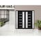Vdomdoors Front Exterior Prehung Metal-Plastic Double Doors / MANUX 8088 Matte Black / 2 Sidelites Exterior W MANUX8088DEXD-BLK-LH-W16+72+16xH80 - alternate 2