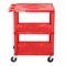 Luxor Utility Cart - 3 Shelves Structural Foam Plastic HE34-RD - alternate 4