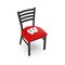 Holland Bar Stool Co BlackLogo Chair, VinylSeat L00418Wisc-W - alternate 1
