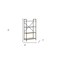 Homeroots 49" Gray Brown Metal Four Tier Etagere Bookcase 486318 - alternate 4