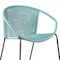 Homeroots Set of Two 25" Green Metal Outdoor Dining Chair, 2PK 490260 - alternate 3