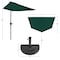 Pure Garden 9ft Half Umbrella with Base, Hunter Green 50-LG1036B - alternate 5