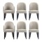 Manhattan Comfort 6-Piece Hillman Dining Chair and Arm Chair in Light Grey 6-DC087AR2-LG - alternate 4