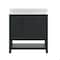 Flash Furniture Vega 36in. Vanity w/Sink, Blk Hardware, Soft Close, Open Shelf & 3 Drawers, Carrara Marble, Blk/Wht FS-VEGA36-KD-BK-GLD-HDBLK-GG - alternate 8