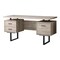 Homeroots 60" Taupe and Black Computer Desk With Three Drawers 333519 - alternate 2