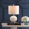 Jonathan Y Pearl 17.5" Glass/Crystal LED Table Lamp, White/Chrome JYL2076A - alternate 7
