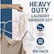 Lifemaster White Plastic Hangers, Lightweight, Durable, Non-Slip, Space-Saving Design, 100PK LMPLCWH100 - alternate 4