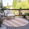 Homeroots 8' Salmon And Ivory Round Geometric Washable Indoor Outdoor Area Rug 577105 - alternate 5