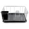Megachef 16 Inch Chrome Plated and Plastic Counter Top Drying Dish Rack in Black DR-180 - alternate 9