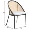 Leisuremod Urbane Collection Modern Dining Chair With Wicker back in Light Grey UC21WLGR - alternate 6