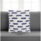 Homeroots 18" Blue and White Geometric Cotton Throw Pillow 527791 - alternate 1