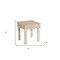 Homeroots 24" White Distressed Solid Wood Square End Table 521950 - alternate 6