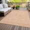 Homeroots 8' X 10' Peach And Ivory Floral Washable Indoor Outdoor Area Rug 582365 - alternate 6