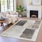 Homeroots 9' X 12' Ivory And Black Geometric Washable Indoor Outdoor Area Rug 631937 - alternate 8