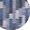 Homeroots 8' Navy Blue And Sky Blue Round Southwestern Washable Indoor Outdoor Area Rug 587334 - alternate 6