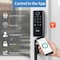 Wrightmaster 5-in-1 Aluminum Smart Pad Lock with Handle Set, App Control, Fingerprint, IC Card, Keypad, Auto-Lock ZR-D3 - alternate 4