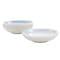 Martha Stewart Blue Rim 4 Piece 8.25 Inch Round Stoneware Dinner Bowl Set in White 130171.01 - alternate 1