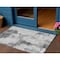 Homeroots 3' X 5' Gray Silver And Charcoal Abstract Washable Indoor Outdoor Area Rug 582668 - alternate 1