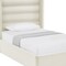 Homeroots Cream Velvet Upholstered Full Bed Frame 544928 - alternate 7