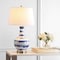 Jonathan Y Tucker 30.5" Ceramic/Metal LED Table Lamp, Blue/White JYL3054B - alternate 8
