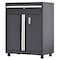 Sandusky Lee Counter Height Base Storage Cabinet, 39-1/2 in H, 30 in W, 18 in D, Black, 1 Shelves MADF301836-9M - alternate 1