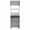 Homeroots 79in Gray Pantry Cabinet with Three Storage Shelves 403763 - alternate 3
