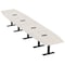Skutchi Designs 18 Person Conference Table With Power Unit | 18' Boat Table | Harmony Series HAR-BOT-48X216-T.BK-K458-EBLK - alternate 1